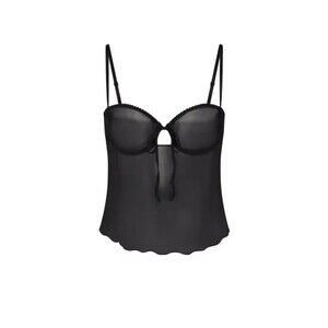 Skims Romance Babydoll Top Onyx Size Small